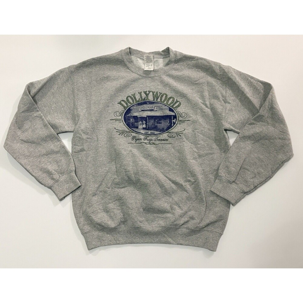 Vintage Dollywood Gray Sweatshirt Women’s Size M Pigeon Forge Tennessee